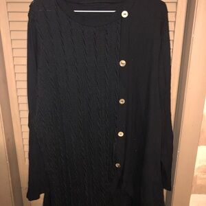 Black Button-Down Women's Blouse